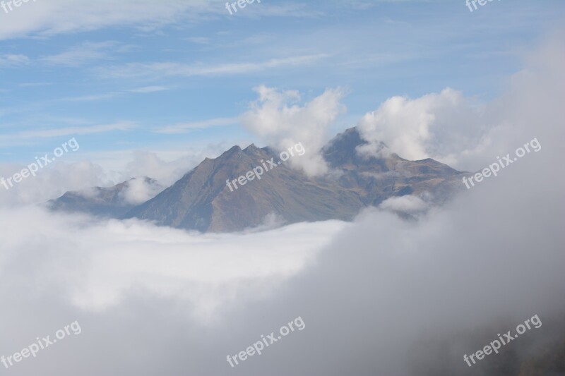 Mountains Cloud Sky Panorama Fog