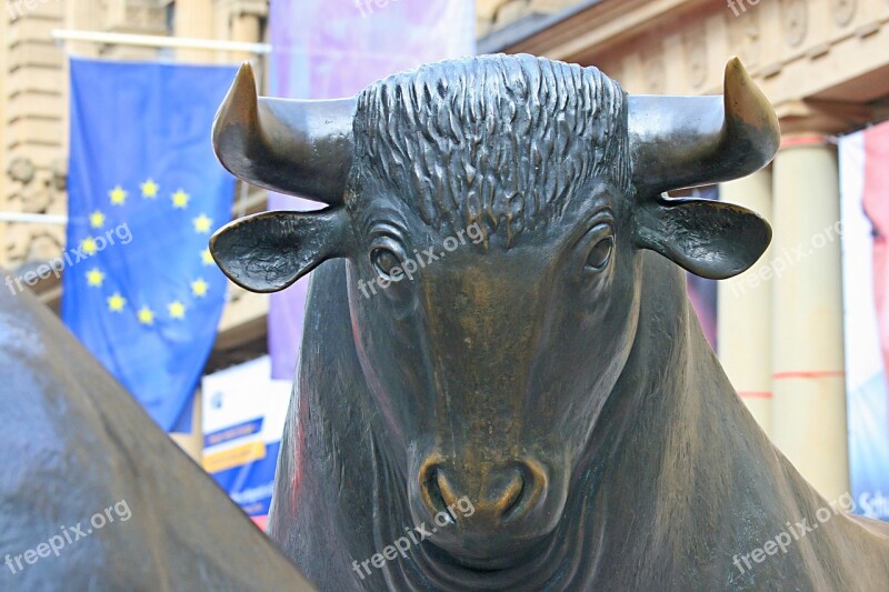 Stock Exchange Bull Shares Finance Profits