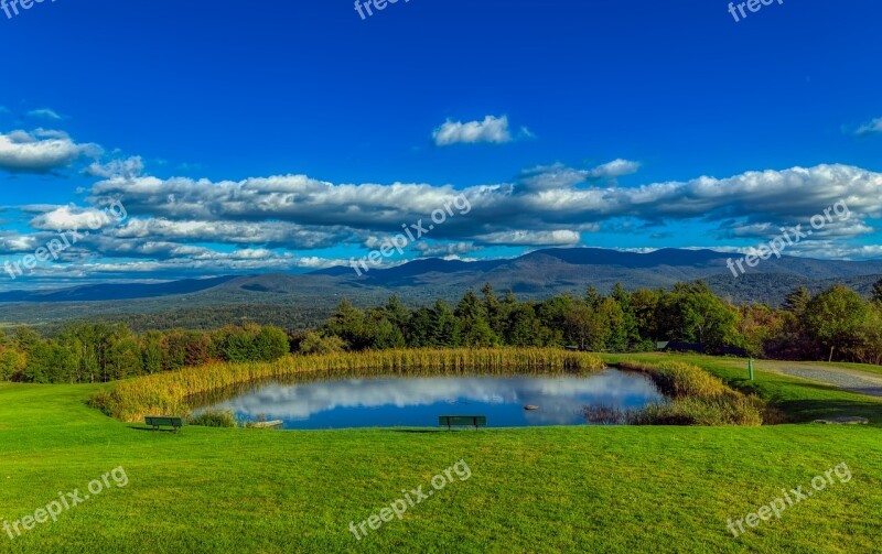 Vermont Mountains Landscape New England America