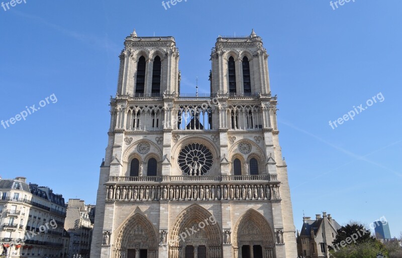 Paris France Notre Dame Cathedral Free Photos