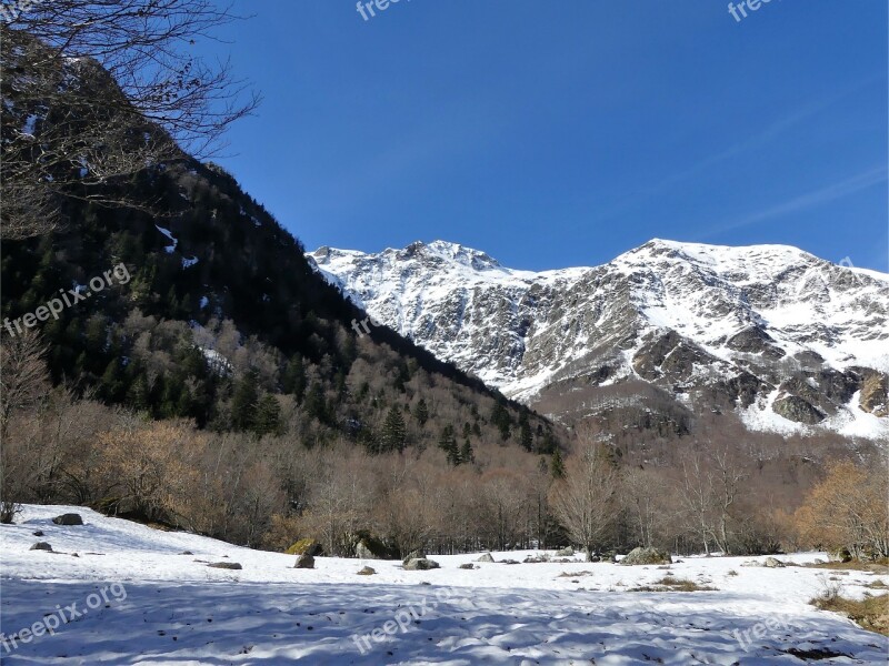 Landscape Mountain Winter Snow Nature