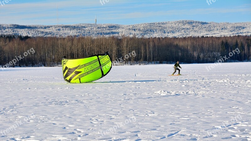 Snow-kiting Winter Sport Skis Kite-surfing