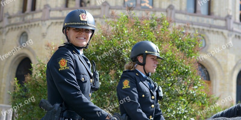 Police Horse Policewoman Equestrian Riding