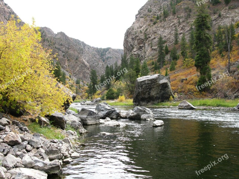 Colorado Black Canyon River Gunnison River Boulder