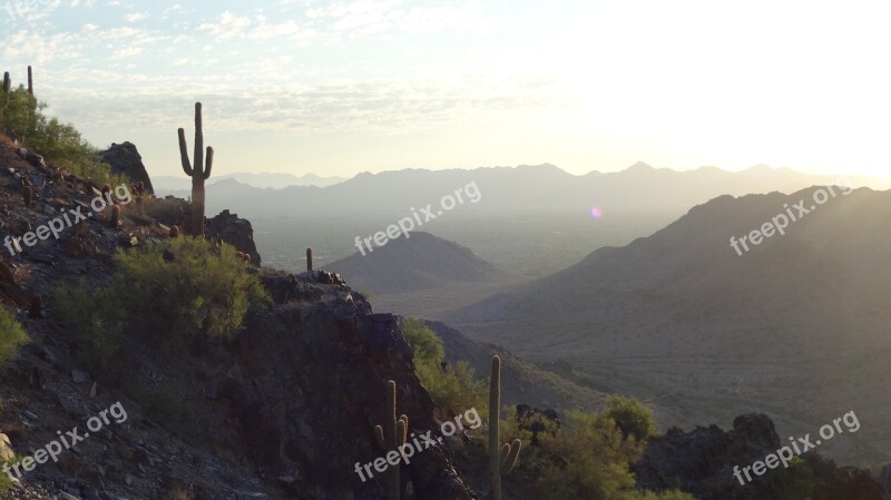 Fog Foggy Desert Mountain Sunrise