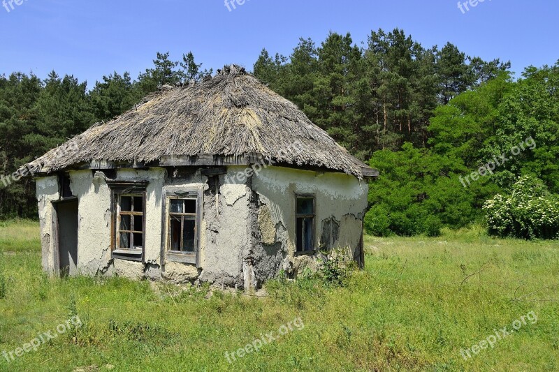 The Ruins Of The Old House The Abandoned Old Damaged