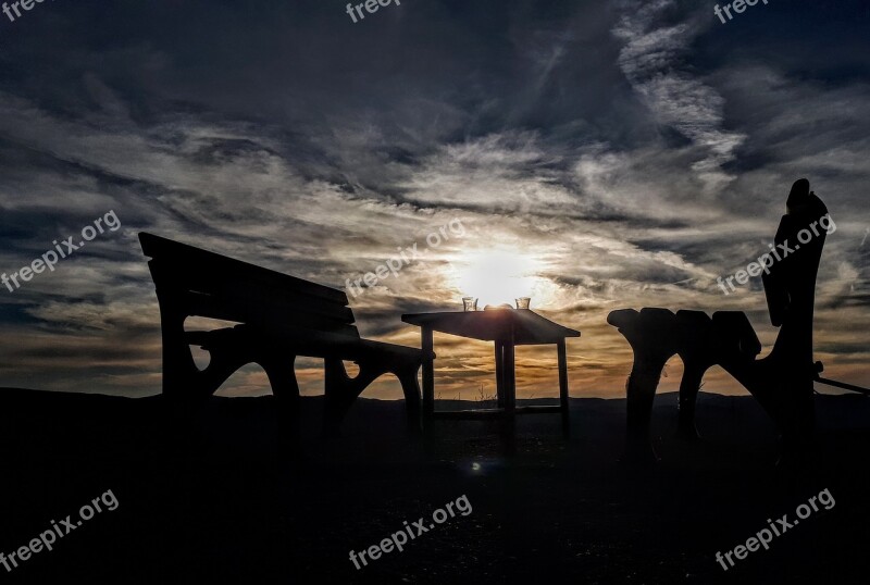 Tea Loneliness Sunset Nature Free Photos