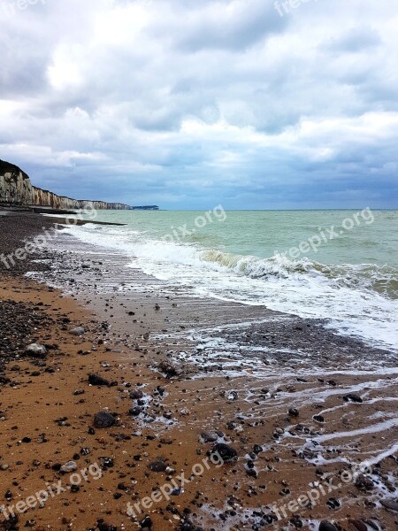 Sand Beach Sea Side Horizon