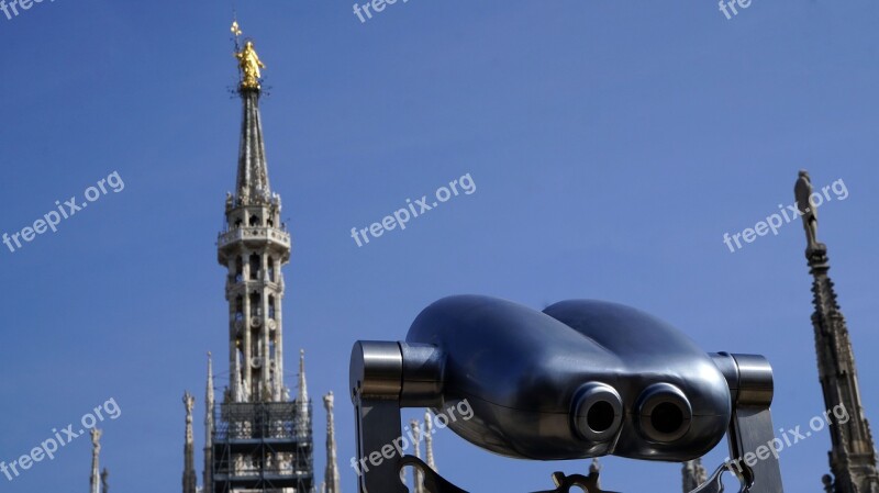 Gothic Cathedral Binoculars Landscape Sky