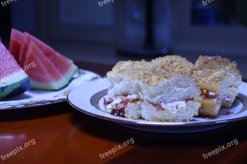 Bread Watermelon Food Delicious Free Photos