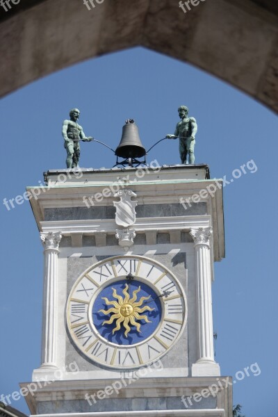 Clock Tower Udine Italy Architecture