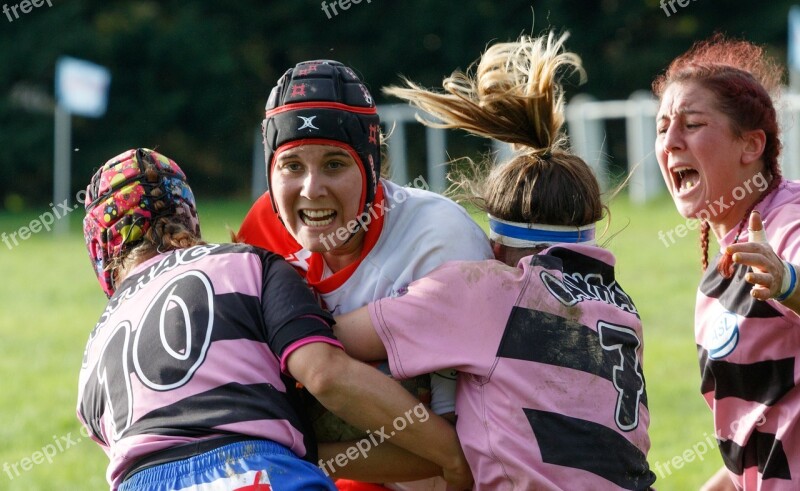 Rugby Female Sport Match Combat