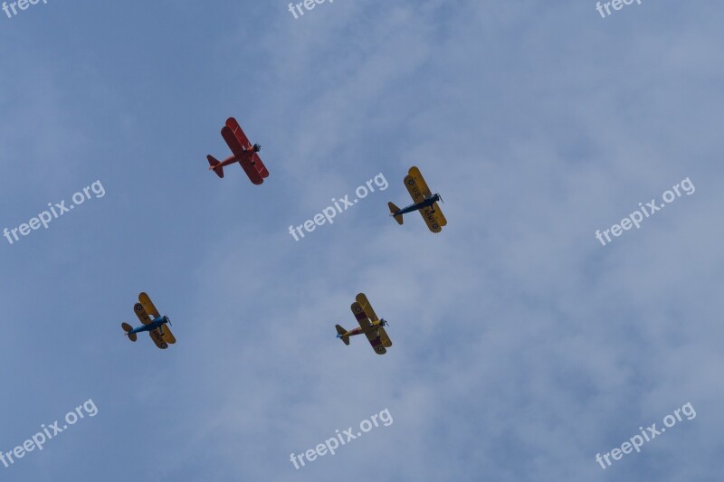 Airplane Sky Clouds Aviation Flight