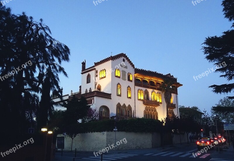 Modernism Barcelona Architecture Colors Dusk