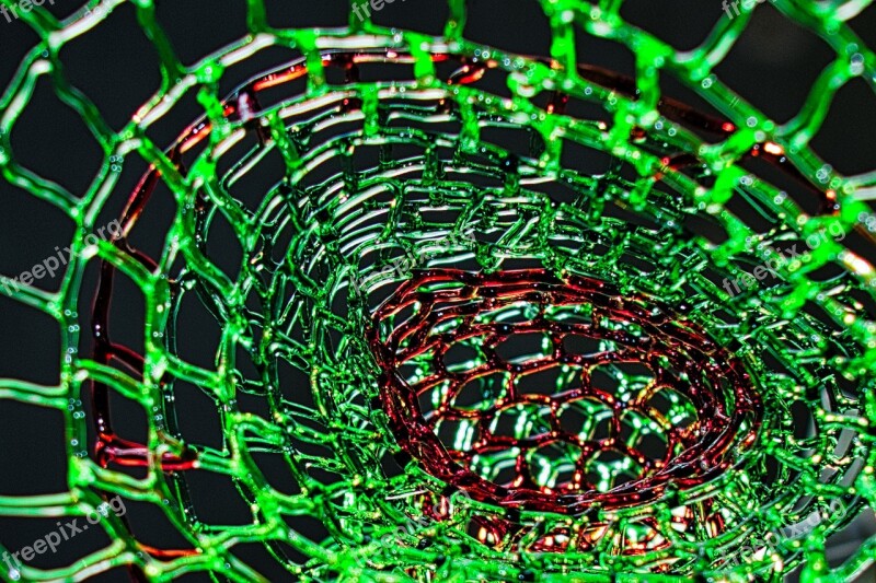 Glass Threads Structure Form Geometric Green