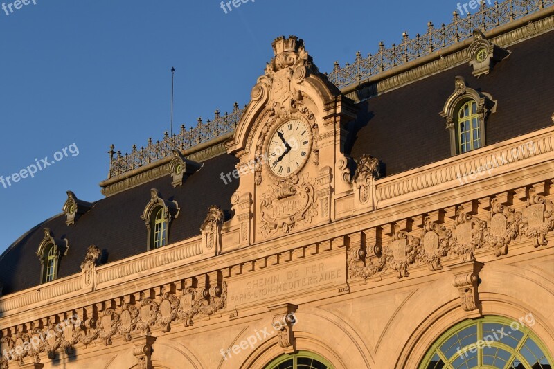 Lyon Train Station Brotteaux Old Station Sunset