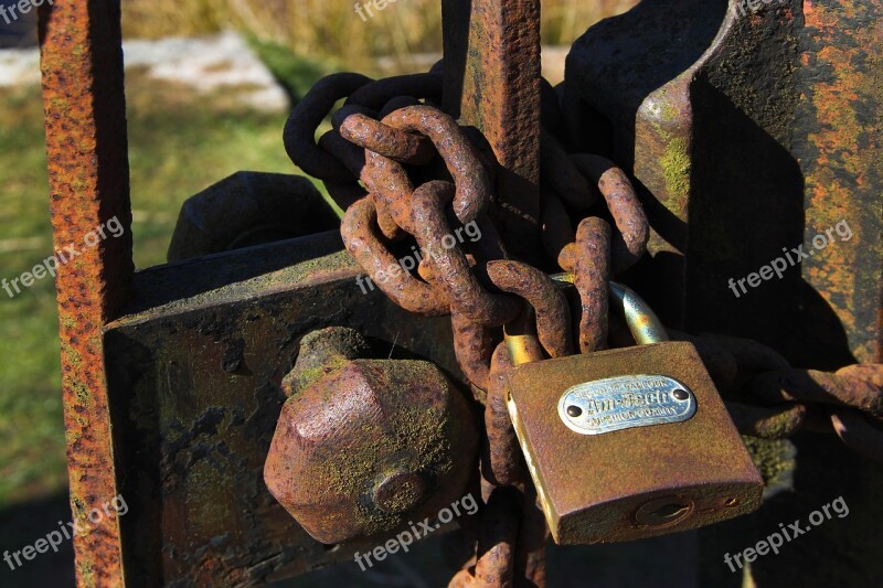 Rust Gate Door Old Lock