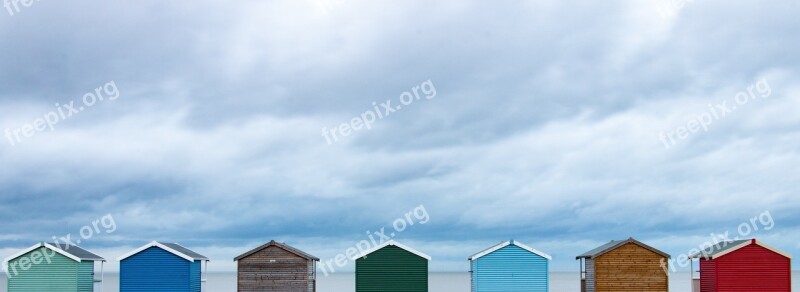 Sky Storm Huts Colour Clouds