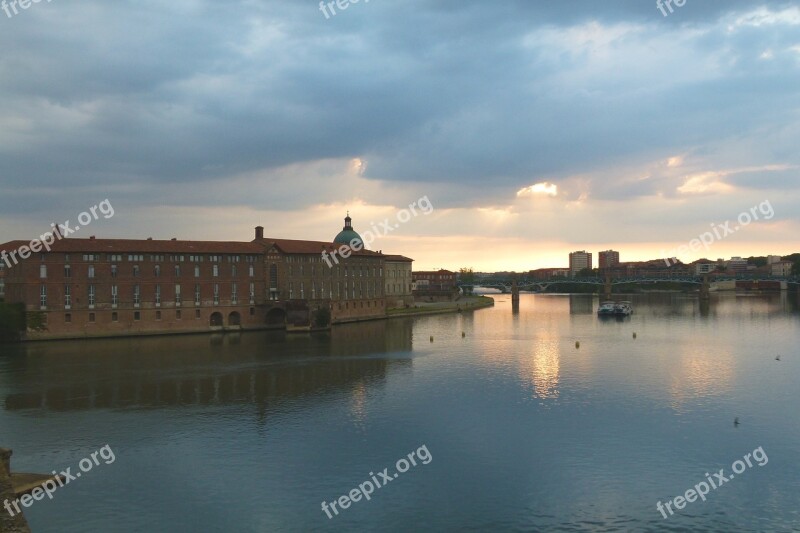 Toulouse Sky France River Urban Landscape