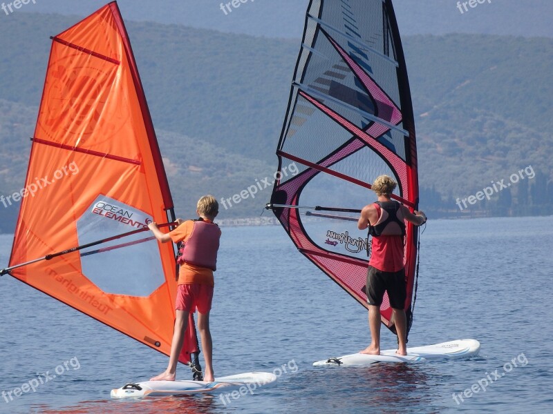 Windsurf Sea Windsurfing Sport Water