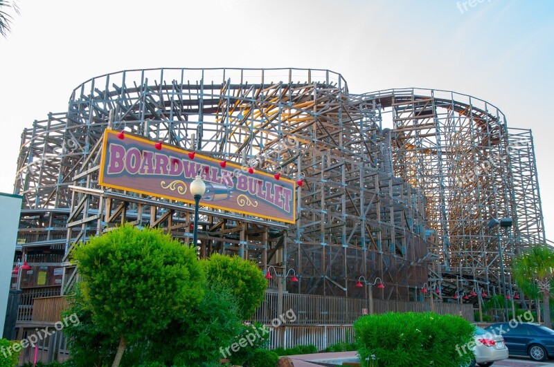 Roller Coaster Park Rollercoaster Fun Colorful