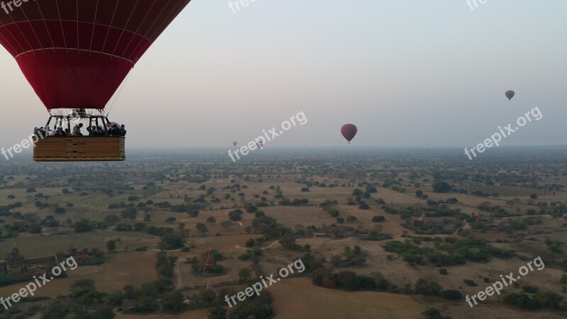 Ballooning Human Sky Flying Travel