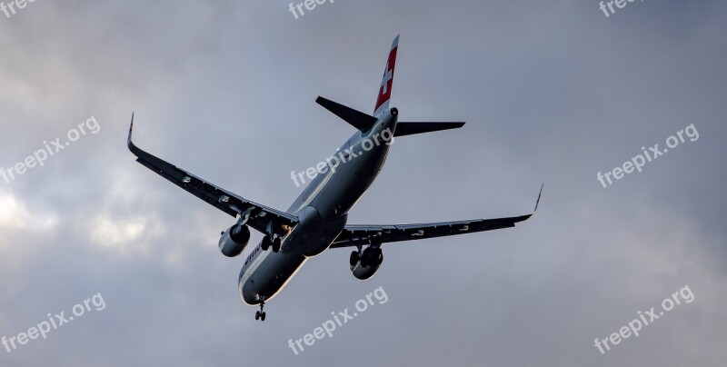 Aircraft Swiss Approach Sky Landing