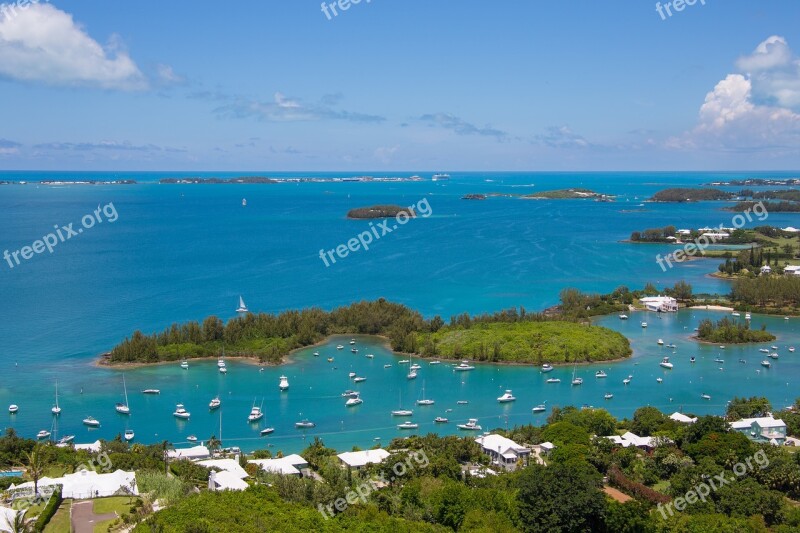 Bermuda Ocean Island Boats Sea