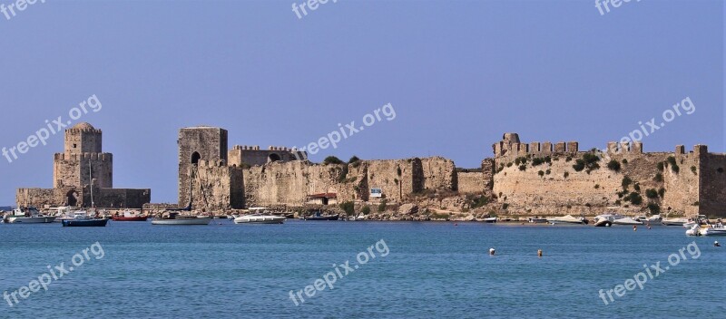 Methoni Castle Greece Fortress Old