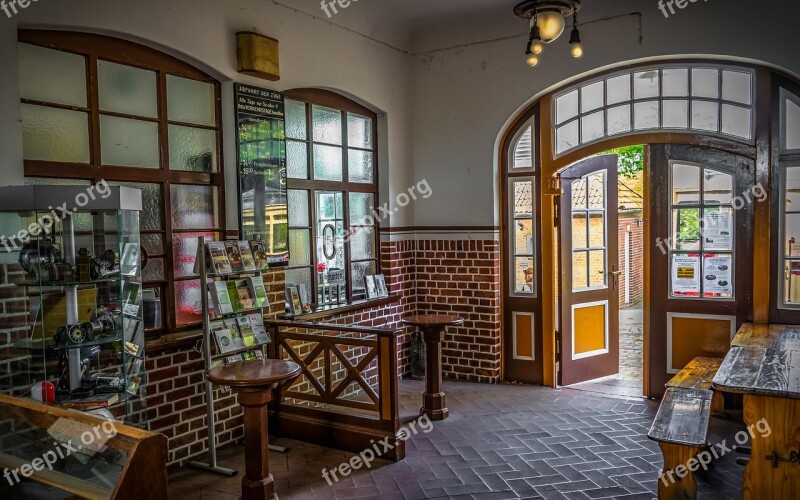 Railway Station Porch The Ticket Counter Seat Waiting Room