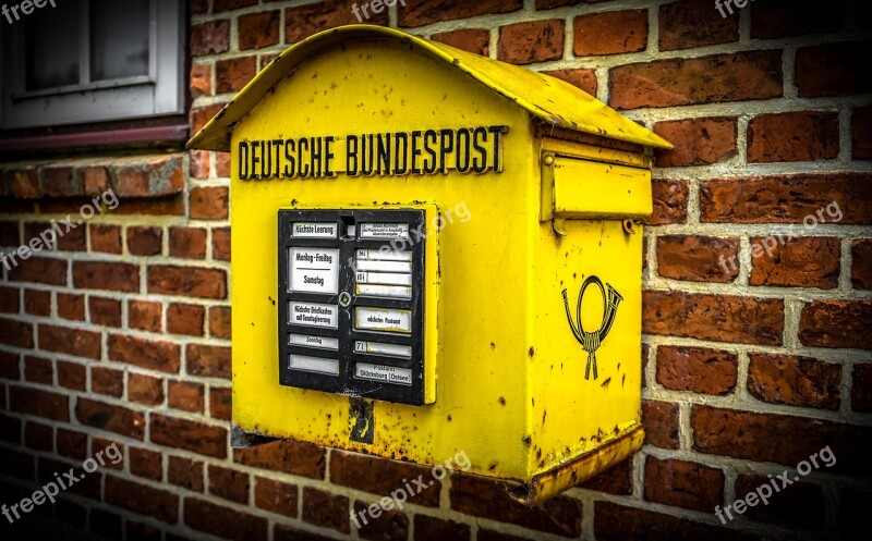 Mailbox Deutsche Post Post Letters Throw A