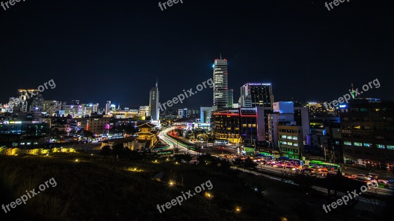 Night City Seoul Travel Korea Sky