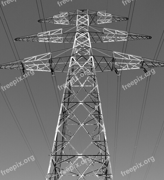 Power Line Transmission Electricity Infrastructure Voltage