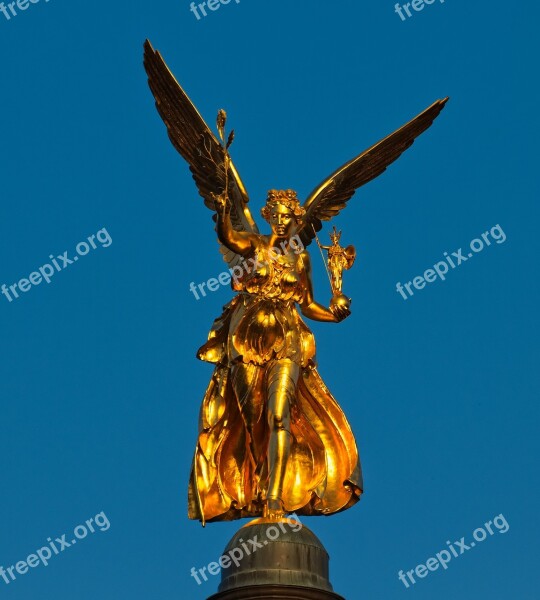 Statue Gold Harmony Angel Angel Of Peace