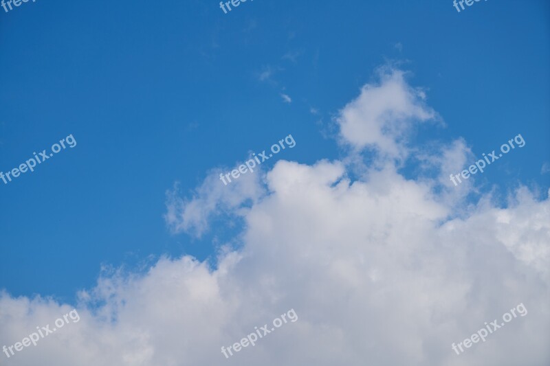 Sky Cloud Blue White Nature