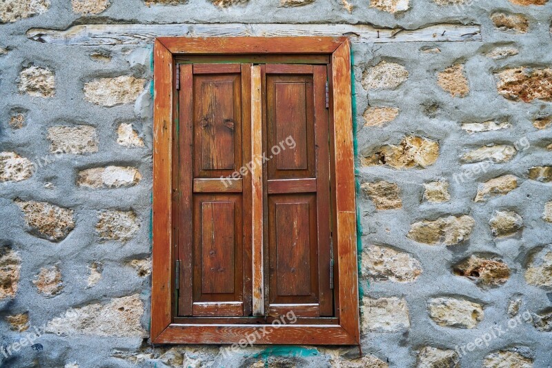 Window Wall Stone Solid Street