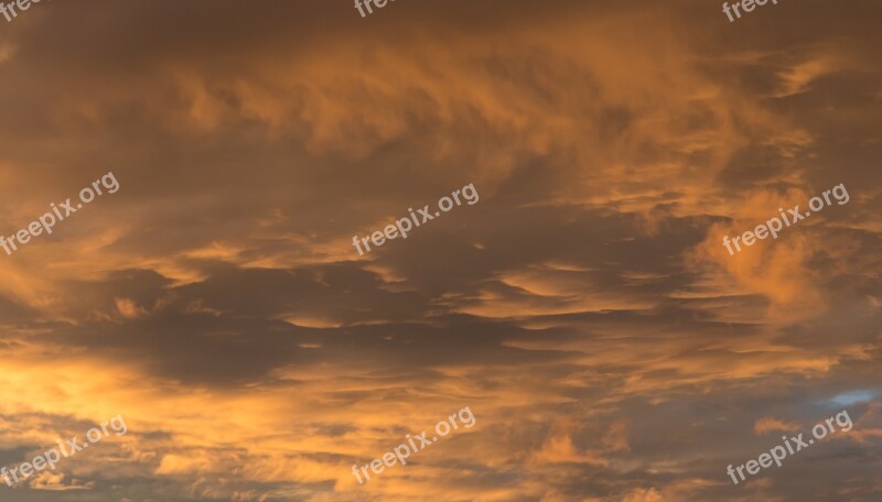 Sky Clouds Sunset Pastel Grey