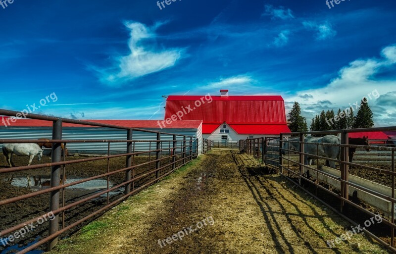 Wyoming America Ranch Farm Barn