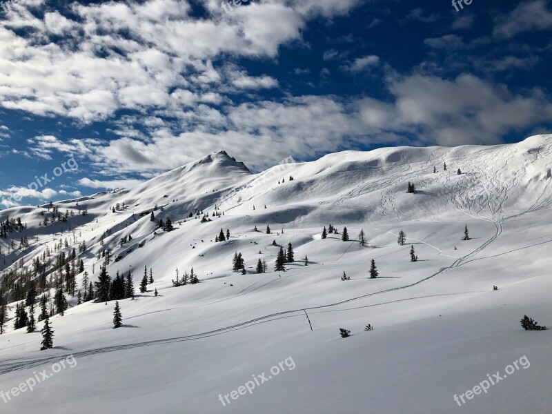 Mountain Snow Austria Winter Alpine