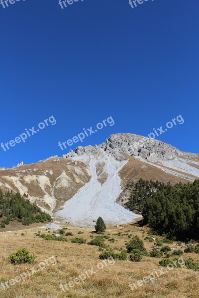 Mountains Switzerland Path Blue Sky