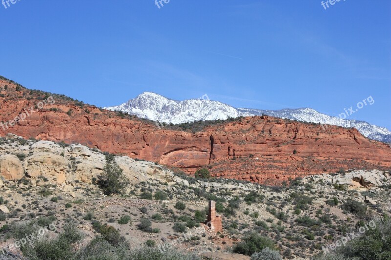 Silver Reef Utah Rock Mountain Landscape