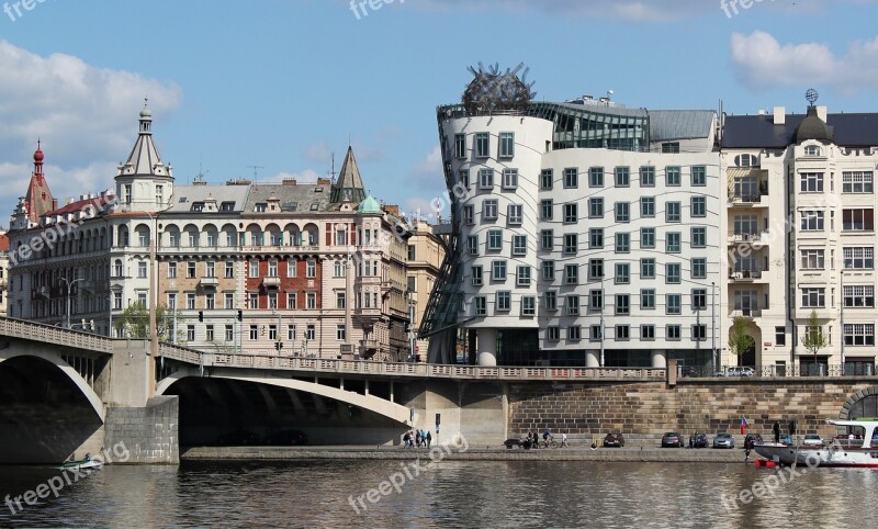 Prague The Waterfront The Dancing House Architecture Building