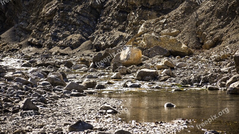 Arroyo Canyon Rocks Stones Water