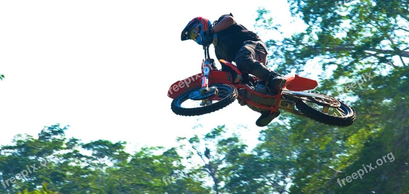 Motocross Jump Airborne Dirtbike Speed