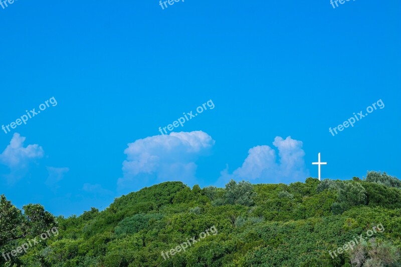 Cross Christian Symbol Nature Landscape