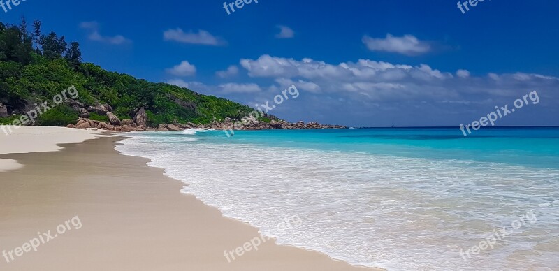 La Digue Petit Anse Seychelles Sea Recreation