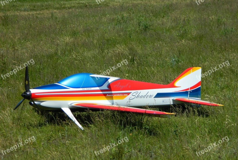 Plane Model Airplane Grass Summer Aerobatics