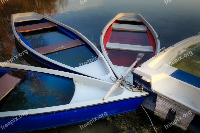 Boat Rowing Boat Water Lake Rest