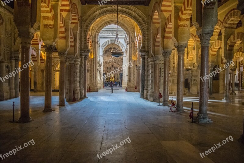 Mosque Cordoba Cathedral Arches Andalusia