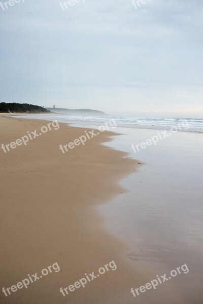 Headland Beach Low Tide Water Sand